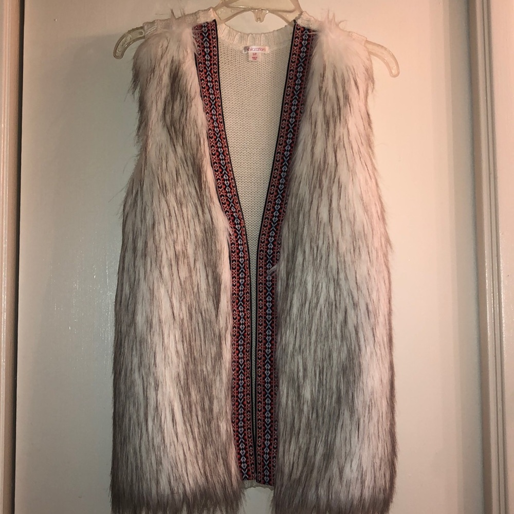 Faux fur vest